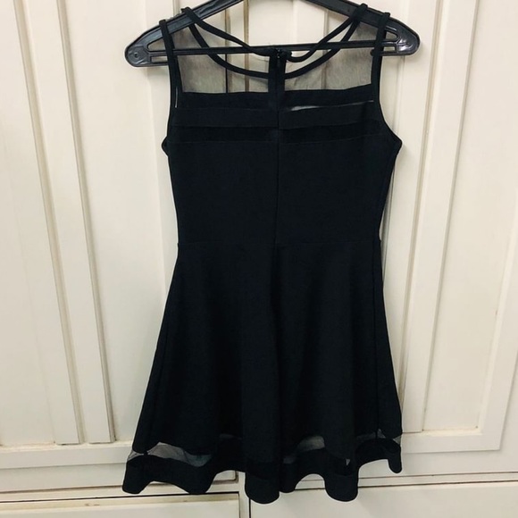 Mesh black skater dress - Picture 4 of 6